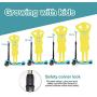 I·CODE Scooter for Kids, Premium 3 Wheel Kick Scooter with Anti-Slip Deck,Flashing Wheels,Lean to Steer for Toddler Girls Boys(3-10 Year)