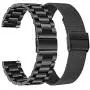 Band Sets for Samsung Galaxy Watch 46mm / Galaxy Watch 3 45mm / Gear S3, TRUMiRR 22mm Solid Stainless Steel Metal + Mesh Loop Strap Quick Release Watchband Replacement for TicWatch Pro 3, Fossil Mens Gen 4 Explorist