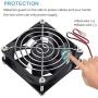 GDSTIME 4500RPM 8cm 80mm x 80mm x 25mm 12v Big Airflow High Speed Dual Ball Bearing Brushless DC Cooling Fan 2 Pin