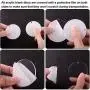 Duufin 120 Pcs Acrylic Transparent Circle Blanks Keychain Tassels Set Including 30 Pcs Acrylic Circle Disc(2 inches) 30 Pcs Key Rings with Chain 30 Pcs Jump Rings and 30 Pcs Craft Tassels
