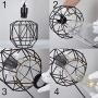 ZhLCY Industrial Metal Pendant Light with Clear Glass Shape Retro Mini Hanging Light Rustic Wire Cage Pendant Lighting Fixture for Kitchen Island Bar Sink Loft Farmhouse, Oil Rubbed Bronze