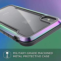 Raptic Shield, Compatible with Apple iPhone Xs Max (Formerly Defense Shield) Military Grade Drop Tested, Anodized Aluminum, TPU, Polycarbonate Protective Case for Apple iPhone Xs Max, Iridescent