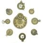 Antiqued Bronze Clock Face Charm Pendant, JIALEEY Wholesale Bulk Lots Mixed Gears Steampunk Charms Pendants DIY for Necklace Bracelet Jewelry Making and Crafting, 100g(38PCS)