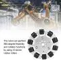 Fafeicy 2Pcs 3in Omnidirectional Wheel for Self-Stabilizing Hand Truck, 10pcs Driven Roller Industrial Robot Parts (Metal Wheel + Neoprene Roller) Fafeicy 2Pcs 3in Omnidirectional Wheel for Self-Stabilizing Hand Truck, 10pcs Driven Roller Industrial Robot Parts (Metal Wheel + Neoprene Roller)