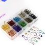 AnMiao Star Metal Colors Safety Pins Gourd Pins for Knitting Stitch Markers, Knitting Stitch Marker, Sewing Clothing DIY （300 PCS）