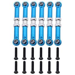 Hobbypark 6PCS Adjustable Aluminum Steering Linkage Servo Link Pull Rod Turnbuckle A959-03 Metal for WLtoys A959 A969 A979 1/18th RC Car Upgrade Parts