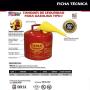 Eagle UI-50-FS Red Galvanized Steel Type I Gasoline Safety Can with Funnel, 5 gallon Capacity, 13.5'' Height, 12.5'' Diameter,Red/Yellow