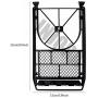 INJORA Black Metal Roof Rack with 4LED Lights for 1:10 RC Rock Crawler SCX10 II 90046 90047 Cherokee SCX10 D90 Wrangler
