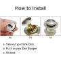 XCSOURCE 3pcs Bathroom Basin Sink Push Button Drain Stopper 37mm Brass Polished Chrome Pop Up Click Clack Plug for Bath Vanity Sink HS893