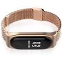 PINHEN Bands for Mi Band 5 Strap,Compatible with Xiaomi Mi Band 3 / Mi Band 4 /Mi Band 5 Wristbands Metal Replacement Adjustable Wrist Straps for Mi Fitness Tracker Smart Band (Rose Gold)