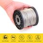 1/16 Wire Rope, 304 Stainless Steel Cable, 328ft Aircraft Cable with 150 Pcs Aluminum Sleeves, 368 lbs Breaking Strength, 7x7 Strand Core, Braided Wire Cable for String Lights, Clothesline