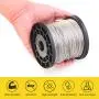 1/16 Wire Rope, 304 Stainless Steel Cable, 328ft Aircraft Cable with 150 Pcs Aluminum Sleeves, 368 lbs Breaking Strength, 7x7 Strand Core, Braided Wire Cable for String Lights, Clothesline 1/16 Wire Rope, 304 Stainless Steel Cable, 328ft Aircraft Cable with 150 Pcs Aluminum Sleeves, 368 lbs Breaking Strength, 7x7 Strand Core, Braided Wire Cable for String Lights, Clothesline