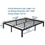 zizin Queen Size Bed Frame Platform Base 14 Inch with Storage/Heavy Duty Metal Beds Frames/Easy Assembly/ Noise-Free/ No Box Spring Needed (Queen) zizin Queen Size Bed Frame Platform Base 14 Inch with Storage/Heavy Duty Metal Beds Frames/Easy Assembly/ Noise-Free/ No Box Spring Needed (Queen)