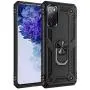 Galaxy S20 FE (6.5 inch) Case, Magnetic Shockproof 360 Degree Rotating Metal Ring Holder for Car Mount with Back Stand Case for Galaxy S20FE (Black)