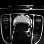 Car Media Knob Cover Caps Bling Center Console Multimedia Knob Covers Auto Interior Bling Accessories Metal Stickers for Mercedes-Benz C-Class E-Class GLC 2016 2017 2018