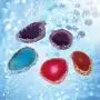 Agate Slice, 5 Pcs Natural Agate Slices Multi-uses Irregular Shaped Lot DIY Decoration Supplies Red Blue Purple 30-40mm