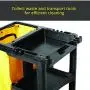 Rubbermaid Commercial Traditional Janitorial 3-Shelf Cart, Wheeled with Zippered Yellow Vinyl Bag, Black, FG617388BLA Rubbermaid Commercial Traditional Janitorial 3-Shelf Cart, Wheeled with Zippered Yellow Vinyl Bag, Black, FG617388BLA