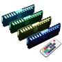 DS RGB RAM Shell Memory Glowing Heatsink for Computer, LED Cooling Vest Fin Heat Sink with Controller for DDR3 DDR4 (4 Pack, M Series)