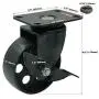 FactorDuty 4 All Black Metal Swivel Plate Caster Wheels w/Brake Lock Heavy Duty High-Gauge Steel (3.5'' Combo) FactorDuty 4 All Black Metal Swivel Plate Caster Wheels w/Brake Lock Heavy Duty High-Gauge Steel (3.5'' Combo)
