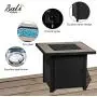 BALI OUTDOORS Propane Fire Pit Table, 30 Inch Gas Fire Pits Outdoors, Square Fire Table w/Fire Glass, 50,000 BTU BALI OUTDOORS Propane Fire Pit Table, 30 Inch Gas Fire Pits Outdoors, Square Fire Table w/Fire Glass, 50,000 BTU