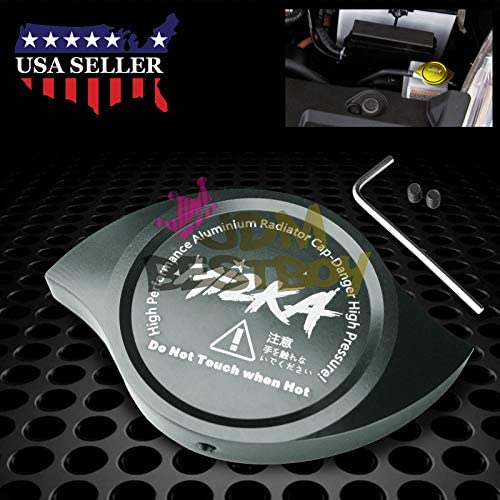 JDMBESTBOY Gunmetal Billet Aluminum Radiator Protector Pressure Cap Cover Car High Performance
