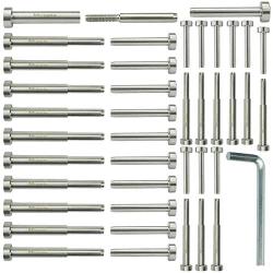 Muzata Cable Railing kit Invisible Turnbuckle 3/16'' 20 Pairs Swage Threaded Stud Hex Head Fitting Receiver Terminal for Wood & Metal Post CR27,Series CA1 CD1 CS1 CD2 CS2 CV1