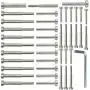 Muzata Cable Railing kit Invisible Turnbuckle 3/16'' 20 Pairs Swage Threaded Stud Hex Head Fitting Receiver Terminal for Wood & Metal Post CR27,Series CA1 CD1 CS1 CD2 CS2 CV1