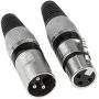EBXYA XLR DMX Microphone Connector Metal with 3 Pins- 10 Pairs of XLR Male to Female in Black