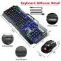 Wireless Keyboard and Mouse,Rainbow LED Backlit Rechargeable Keyboard Mouse with 3800mAh Battery Metal Panel,Mechanical Feel Keyboard and 7 Color Gaming Mute Mouse for Windows Computer Gamers(Rainbow) Wireless Keyboard and Mouse,Rainbow LED Backlit Rechargeable Keyboard Mouse with 3800mAh Battery Metal Panel,Mechanical Feel Keyboard and 7 Color Gaming Mute Mouse for Windows Computer Gamers(Rainbow)