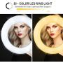 LimoStudio 14 inch Diameter Dimmable Continuous Round LED Ring Light, Beauty Facial Shoot, Smartphone, Youtube, Vine Self-Portrait, Light Stand Tripod, Camera Mount Adapter, Photo Studio, AGG2203