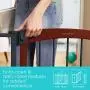 Summer Essex Craft Safety Baby Gate, Solid Wood Cherry Stain Arched Doorway with Charcoal Gray Metal Frame – 30” Tall, Fits Openings up to 28” to 42” Wide, Baby and Pet Gate for Doorways and Stairways