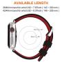 Fullmosa Apple Watch Band Silicone Compatible Apple Watch 42mm 44mm 38mm 40mm, Rainbow Soft Rubber iWatch Band for Apple Watch SE/6/5/4/3/2/1, Black Top/ Red Bottom 44mm 42mm