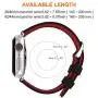 Fullmosa Apple Watch Band Silicone Compatible Apple Watch 42mm 44mm 38mm 40mm, Rainbow Soft Rubber iWatch Band for Apple Watch SE/6/5/4/3/2/1, Black Top/ Red Bottom 44mm 42mm