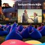 Rear Projector Screen with Stand, Upgraded 3 Layers Rear Projection Screen 100 in 4K 16:9 HD, Outdoor/Indoor Portable Movie Screen for Home Theater Office Presentation Backyard Movie