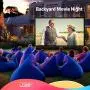 Rear Projector Screen with Stand, Upgraded 3 Layers Rear Projection Screen 100 in 4K 16:9 HD, Outdoor/Indoor Portable Movie Screen for Home Theater Office Presentation Backyard Movie