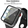 Tauri 2 Pack Hard Case Compatible for Apple Watch Series 3 2 1 38mm Built in 9H Tempered Glass Screen Protector Slim Bumper Touch Sensitive Full Protective Cover Compatible for iWatch 38mm - Clear