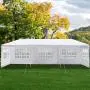Heavy Duty Canopy Event Tent-10x30 Outdoor White Gazebo Party Wedding Tent, Sturdy Steel Frame Shelter w/5 Removable Sidewalls Waterproof Sun Snow R Heavy Duty Canopy Event Tent-10x30 Outdoor White Gazebo Party Wedding Tent, Sturdy Steel Frame Shelter w/5 Removable Sidewalls Waterproof Sun Snow R