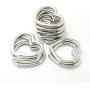 Dovewill 10 Pieces Heart Shape Metal Craft Ring Buckle for Belts Bags Strap Shoes Silver