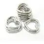 Dovewill 10 Pieces Heart Shape Metal Craft Ring Buckle for Belts Bags Strap Shoes Silver