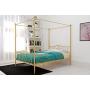 DHP Metal Canopy Bed with Sturdy Bed Frame - Full Size (Gold)