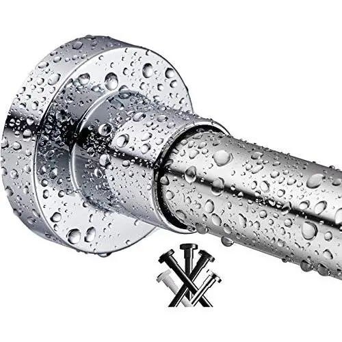 BRIOFOX Shower Curtain Rods 42-72 Inches, Rust Free + Non-Fall Down, 304 Stainless Steel, Super Large Non-Slip Plate Spring Shower Rod, Use in Bathroom, Kitchen, Home, Never Collapse, No Drilling BRIOFOX Shower Curtain Rods 42-72 Inches, Rust Free + Non-Fall Down, 304 Stainless Steel, Super Large Non-Slip Plate Spring Shower Rod, Use in Bathroom, Kitchen, Home, Never Collapse, No Drilling