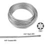TooTaci Stainless Steel Sun Shade Sails Hardware Kit 5 inch for Triangle Sun Shade Sails Installation, 50FT/1/8'' PVC Coated Stainless Steel Metal Wire Cable Ropes Hardware Kits