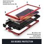 JINGANGYU Samsung Note 20 Ultra Metal Case with Screen Protector Military Rugged Heavy Duty Shockproof with Stand Camera Protector Full Cover case for Note 20 Ultra (Red)