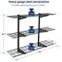 Fleximounts 3-Tier Storage Wall Shelves 1x4ft 12-inch-by-48-inch per Shelf Height Adjustable Floating Shelves (Black) Fleximounts 3-Tier Storage Wall Shelves 1x4ft 12-inch-by-48-inch per Shelf Height Adjustable Floating Shelves (Black)