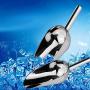 koeall Mini Ice Scoop,6 Pack 6 Ounce Stainless Steel Ice Scoop Metal Food Scoop Small Size for Kitchen Shop Popcorn Candy Coffee Beans