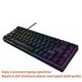 Durgod Hades 68 RGB Mechanical Gaming Keyboard - 65% Layout - Cherry Profile - NKRO - USB Type C - Aluminium Chassis (Cherry Blue, Black PBT)