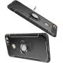 Orzero TPU + PC Hybrid Dual Layer Case for Huawei Honor 7X, Huawei Mate SE Full Body Heavy Duty Protection 360 Rotating Metal Ring (Adsorbed Iron Plate) (Huawei Honor 7X Not Included)-Black
