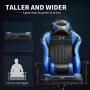 YITAHOME Gaming Chair Big and Tall Heavy Duty 400lbs Ergonomic Video Game Chair Racing Style High Back Office Computer Chair with Headrest and Lumbar Support,Blue