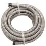 16 Feet 4AN AN4 1/4'' Fuel Line Hose Braided Stainless Steel Oil Gas Fuel Hose CPE Synthetic Rubber Line Silver 16 Feet 4AN AN4 1/4'' Fuel Line Hose Braided Stainless Steel Oil Gas Fuel Hose CPE Synthetic Rubber Line Silver