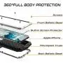 Mangix Compatible with iPhone 12 Case and iPhone 12 Pro Case (2020), Built-in Glass Screen Protector Military Grade Drop Shock Protection Metal Bumper for Apple iPhone 12/12 Pro 6.1''(Silver)